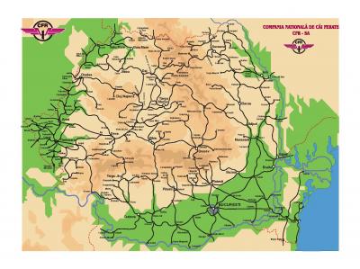 Streckennetz der rumänischen Eisenbahn