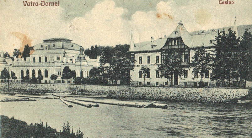 Urlaub in Rumänien: Vatra Dornei um 1900 (historische Postkarte)